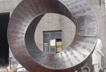 雙環(huán)雕塑選用，街道標(biāo)識，不銹鋼雙環(huán)雕塑批發(fā)