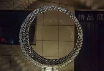圓環(huán)雕塑供應(yīng)，城區(qū)小品，燈光圓環(huán)雕塑制造商