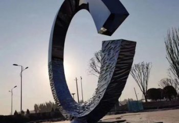 室外圓環(huán)雕塑展品，公園小品，不銹鋼圓環(huán)雕塑供需
