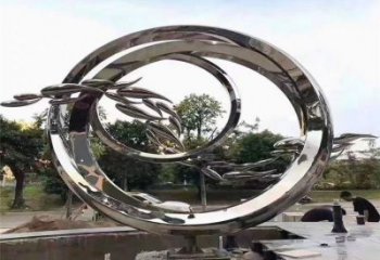 圓環(huán)雕塑常用，公園小品，房地產(chǎn)不銹鋼圓環(huán)雕塑生產(chǎn)商