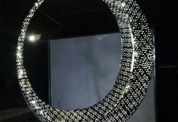 圓環(huán)雕塑定制，小區(qū)雕塑，建筑不銹鋼圓環(huán)雕塑提供