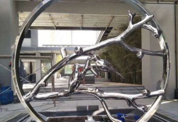 圓環(huán)景觀雕塑通用，城市雕塑，不銹鋼圓環(huán)雕塑指用