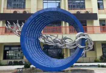 圓環(huán)雕塑供求，美陳雕塑，烤漆圓環(huán)雕塑優(yōu)選