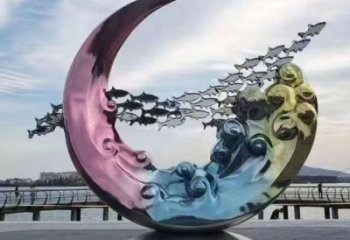 圓環(huán)雕塑制作，村標(biāo)概念，烤漆圓環(huán)雕塑專供