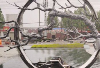 圓環(huán)樹雕塑供求，室外雕塑，不銹鋼圓環(huán)樹雕塑選定