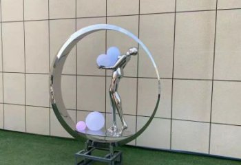 仙子景觀雕塑常用，酒店擺件，圓環(huán)仙子雕塑觀賞型