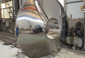 圓鏡雕塑供給，街道標識，不銹鋼圓鏡雕塑供應