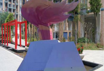 火炬雕塑精選，陸地?cái)[件，不銹鋼火炬雕塑精品