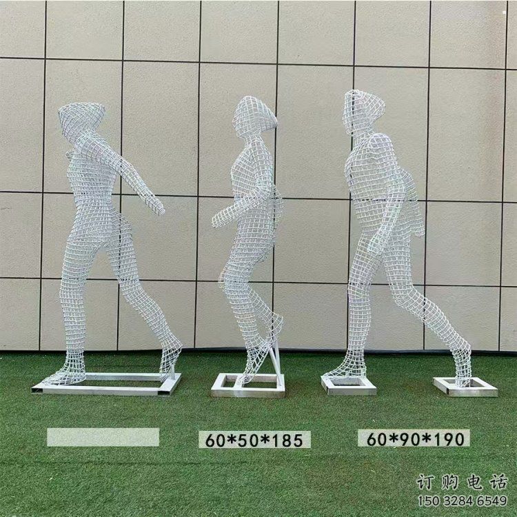 體育人物雕塑供求，景觀雕塑，鏤空鐵藝人物雕塑優(yōu)選