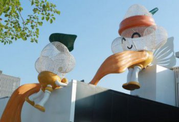 鏤空卡通雕塑承接，鍛造工藝，鐵藝卡通雕塑廠家訂做