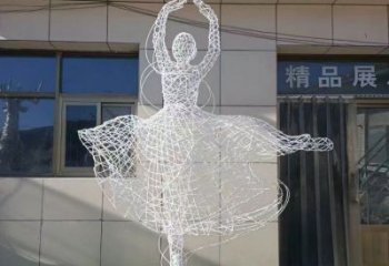 鏤空舞者雕塑承接，城市裝飾，大型鐵藝跳舞雕塑公司