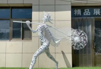鏤空舞者雕塑工程供應(yīng)，美陳雕塑，鐵藝跳舞雕塑廠家供求