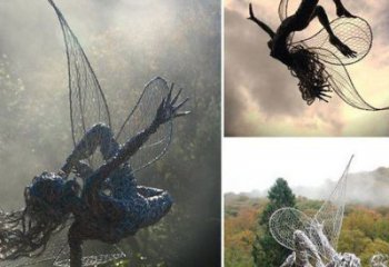 小精靈雕塑，抽象卡通雕塑，美陳人物擺件