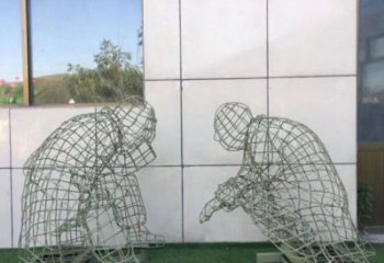 鏤空對弈雕塑標準，廣場雕塑，鐵藝民俗人物雕塑供給