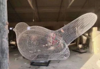 鏤空鳥雕塑供需，廣場雕塑，鐵藝小鳥雕塑定制
