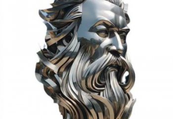 白鋼人頭像雕塑供需，標(biāo)識(shí)雕塑，鏡面西方人雕塑制造商