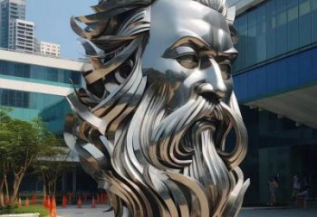 白鋼人頭像雕塑制造，歐式風格，鏡面人頭像雕塑廠家供給