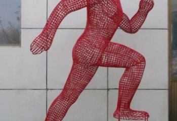 鏤空體育雕塑選用，美陳雕塑，抽象鐵藝人物雕塑標(biāo)準(zhǔn)