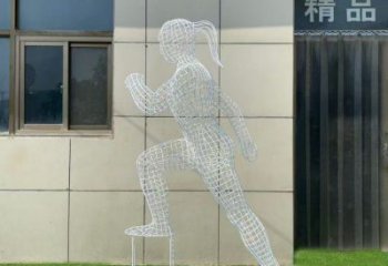 鏤空運動員雕塑通用，陸地擺件，編織人物雕塑制作優(yōu)選