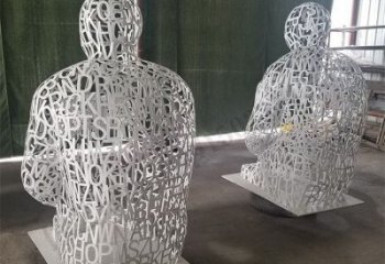 鏤空人物雕塑供給，景區(qū)雕塑，鐵藝字母人物雕塑供求