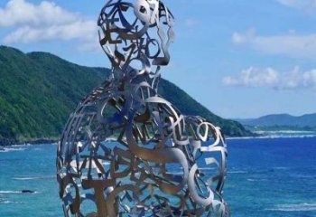 農(nóng)村字母人物雕塑，鏤空景觀雕塑，抽象效果