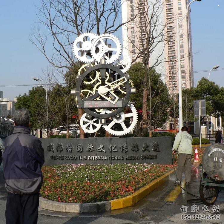 車輪雕塑制造，酒店擺件，文化景觀車輪雕塑選定