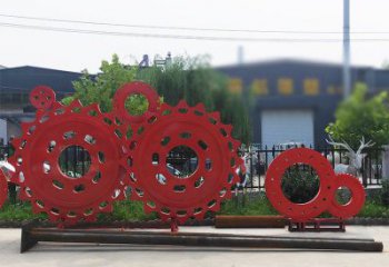 車輪雕塑工廠選用，街道標識，景觀車輪雕塑批發(fā)