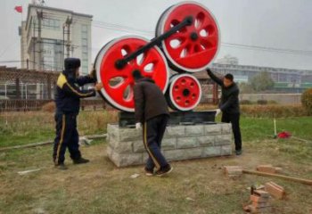 地產(chǎn)車輪雕塑定做，城區(qū)小品，景觀車輪雕塑定價