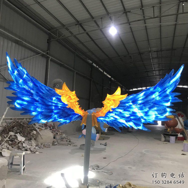 金屬羽翼雕塑制作承接，陸地?cái)[件，不銹鋼羽翼雕塑制造商