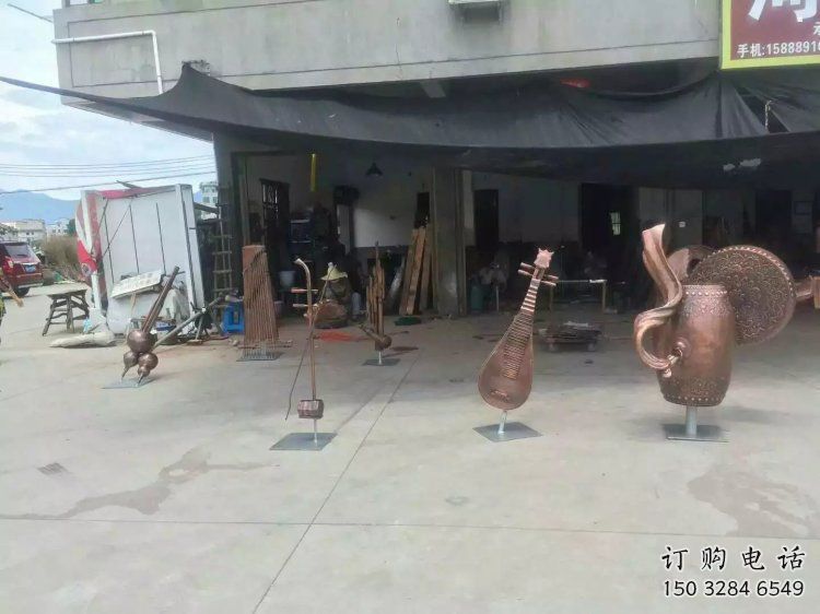 樂器雕塑裝飾精品，景觀概念，景觀銅鼓雕塑通用