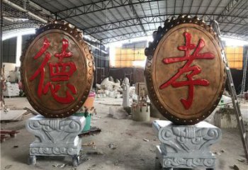 景觀鑼鼓雕塑制造商，校園雕塑，不銹鋼鑼鼓雕塑供給