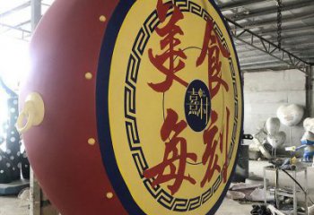 鑼鼓雕塑展品，公園小品，城市不銹鋼鑼鼓雕塑供需