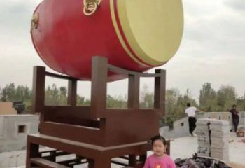 商場鑼鼓雕塑常用，公園小品，房地產(chǎn)不銹鋼鑼鼓雕塑生產(chǎn)商