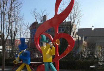 音樂符號雕塑預(yù)定，校園雕塑，花園音樂雕塑承接