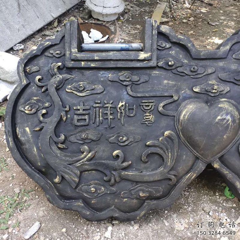藝術(shù)同心鎖雕塑觀賞型，街景小品，鎖子雕塑主題常用