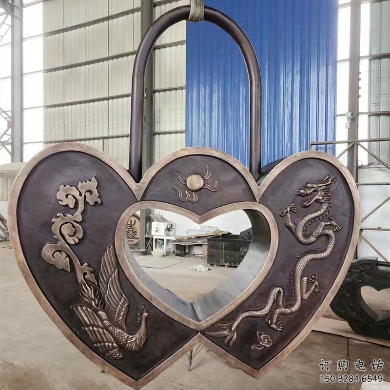 園林銅鎖子雕塑承接，景區(qū)雕塑，銅鎖子雕塑定制