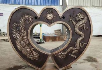 環(huán)境同心鎖雕塑批發(fā)，拉絲工藝，小品鎖子雕塑承接