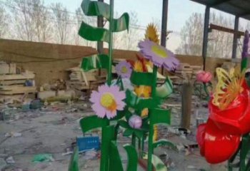 池州茉莉花雕塑訂做，城市雕塑，不銹鋼茉莉花雕塑廠