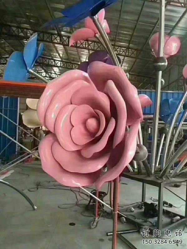 鼓樓牡丹花雕塑工廠優(yōu)選，城市裝飾，牡丹花花朵雕塑供給