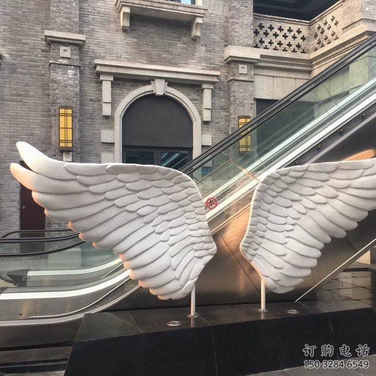 定西景觀鳥翅雕塑制造，歐式風(fēng)格，不銹鋼鳥翅雕塑定價