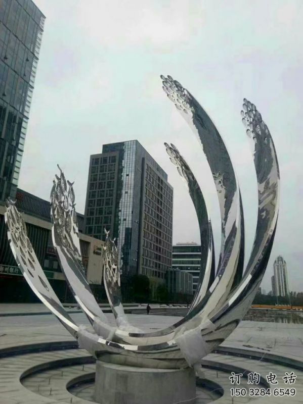 南寧地面噴泉雕塑小品，圓環(huán)結(jié)構(gòu)概念，旱地水景噴泉體系
