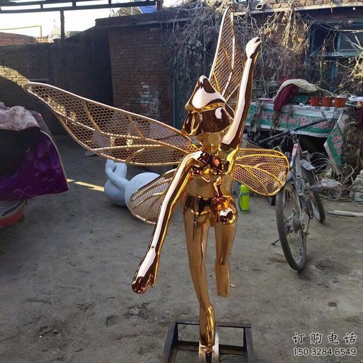 白云小精靈雕塑，抽象卡通雕塑，美陳人物擺件