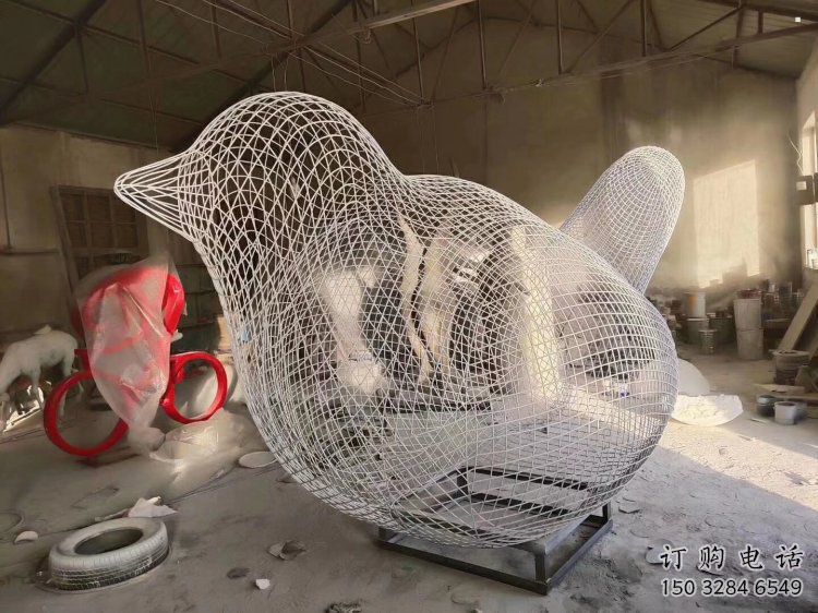 畢節(jié)鏤空小鳥雕塑精選，陸地?cái)[件，鐵藝鳥兒雕塑精品