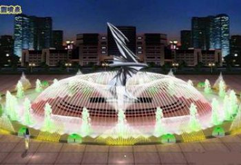 廣州水景搖擺噴泉雕塑，循環(huán)噴水模式噴泉雕塑加工