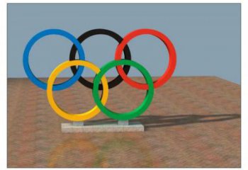 北海五環(huán)不銹鋼雕塑，現(xiàn)代景觀擺件，烤漆工藝制作