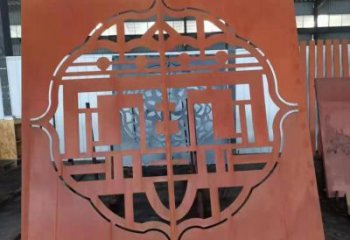 貴港鏤空景墻雕塑，耐候鋼鏤空工藝設(shè)計