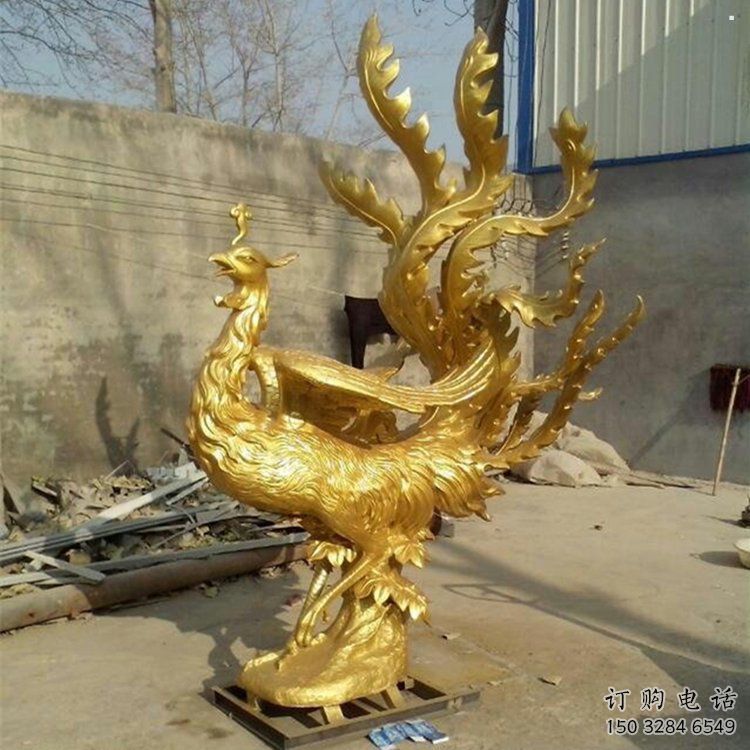 松北鳳凰雕塑廠家，鍛造工藝，銅鳳凰雕塑廠家承接