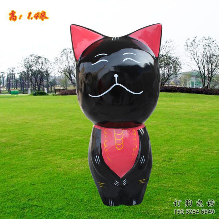 黃石廣場小貓雕塑，動物擺件，仿古工藝