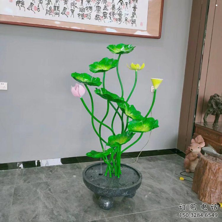 湘潭荷花雕塑異型優(yōu)選，城市裝飾，展示荷花雕塑定做