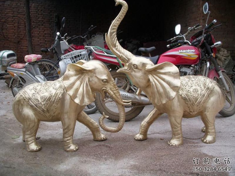 益陽(yáng)大象雕塑制造商，小區(qū)擺件，銅大象雕塑提供